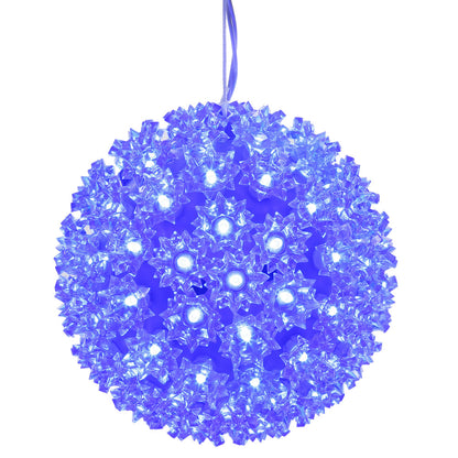 Vickerman 7.5" Starlight Sphere Christmas Ornament with 100 Blue Wide Angle LED