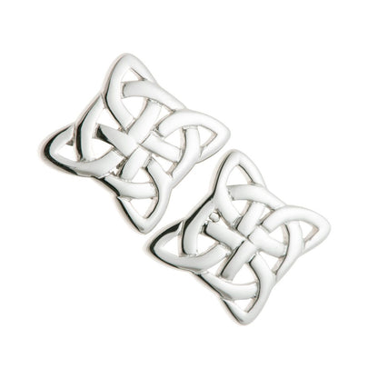 Galway Celtic Knot Silver Earrings 2.17 Gms - Rhodium Plated 925 Sterling Silver