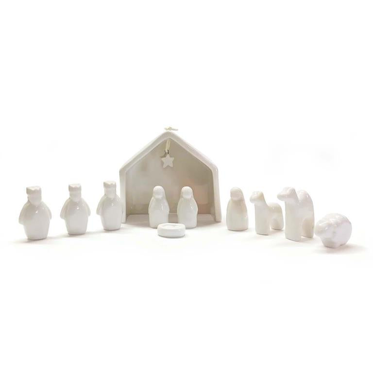 Two's Company 11 Pieces Miniature Nativity Set In Gift Box