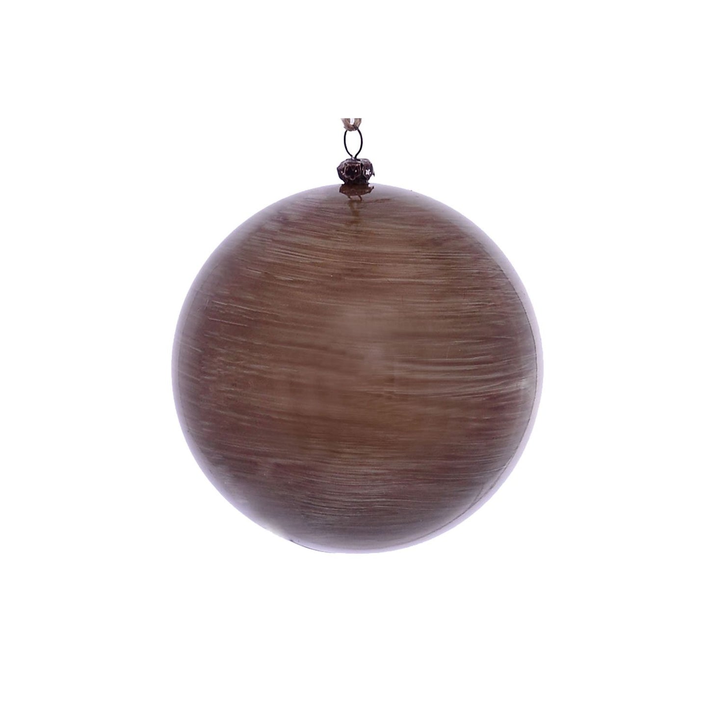 Vickerman 4.75" Wood Grain Ball Ornament 4 Per Bag