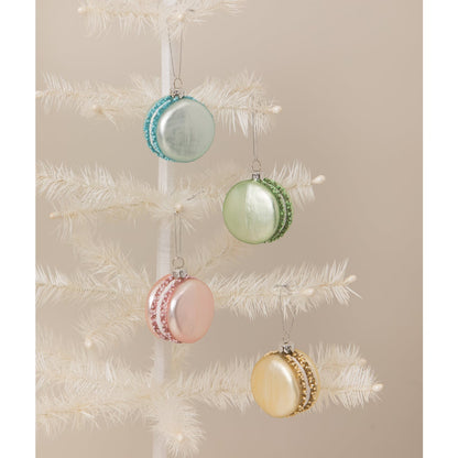 Bethany Lowe 2022 Pastel Glass Macaron Ornaments Set Of 4
