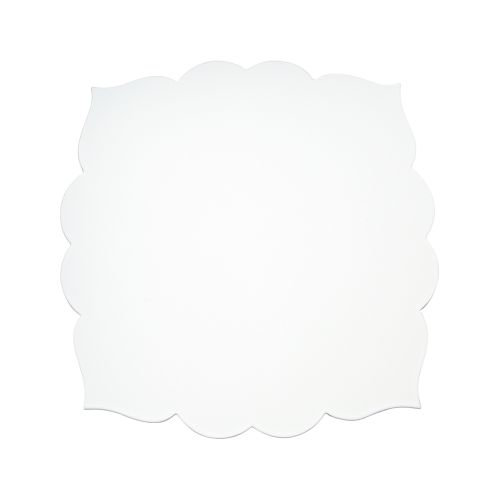 Kim Seybert Fez Placemat In White, Set of 4, MDF, 15" x 15"