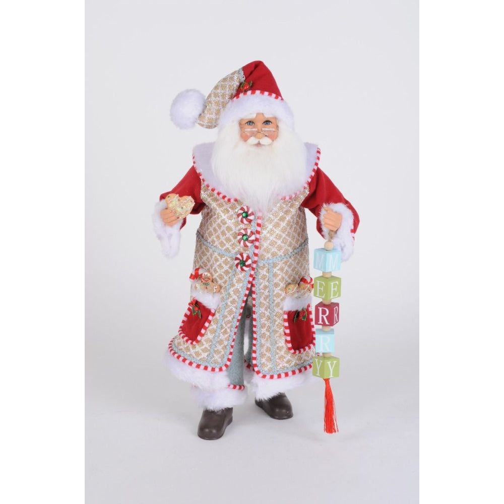 Karen Didion Merry Gingerbread Santa Figurine Polyresin