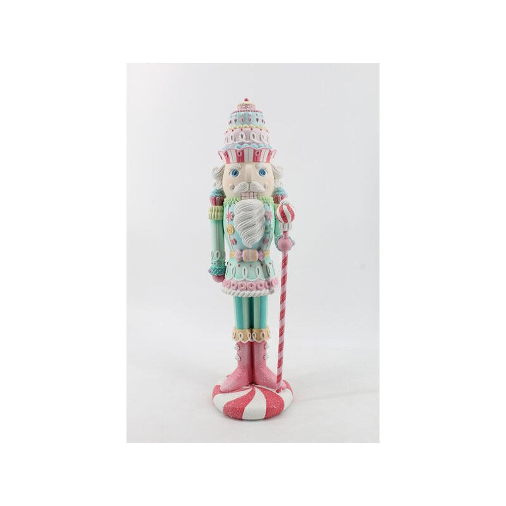 December Diamonds 22-inch Pink and Blue Nutcracker with Staff