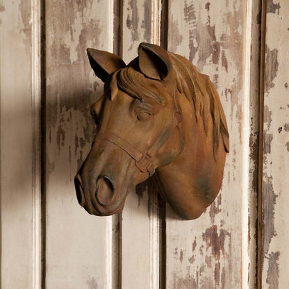 Park Hill Collection Estate Stone Wall Mount Horse Head