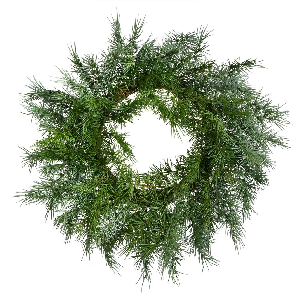 Vickerman 23" Green Woolsey Pine Artificial Christmas Wreath, Unlit