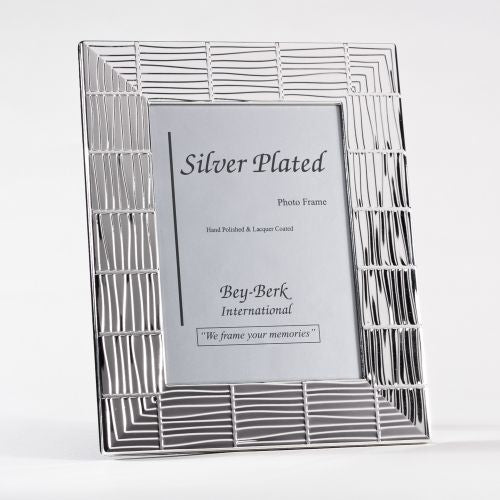 Bey Berk Silver Plated 5"X7" Picture Frame With Easel Back