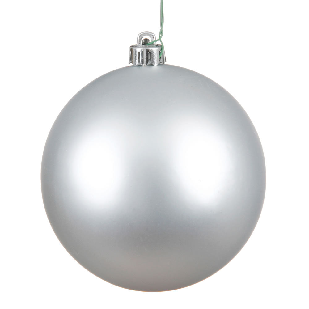 Vickerman 3" Silver Matte Ball Ornament, 12 per Bag, Plastic