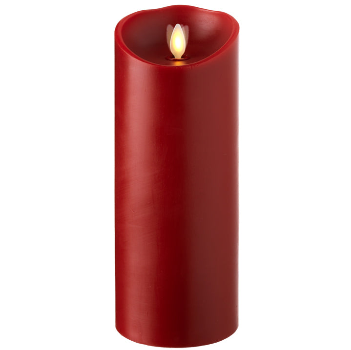 Raz Imports Moving Flame Red Pillar Candle