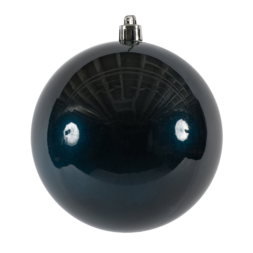 Vickerman 4" Midnight Blue Candy Ball Ornament, 6 per Bag, Plastic
