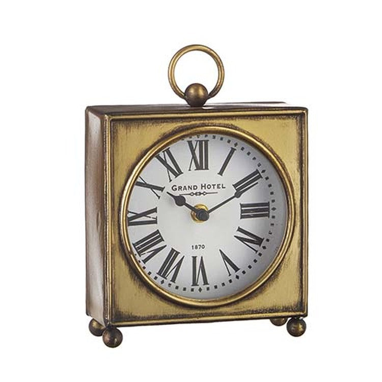 Raz Imports Greenbrier 8.5" Antique Gold Clock