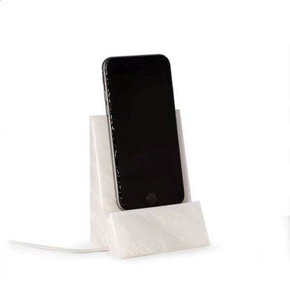 Bey Berk White Marble Desktop Phone / Tablet Cradle