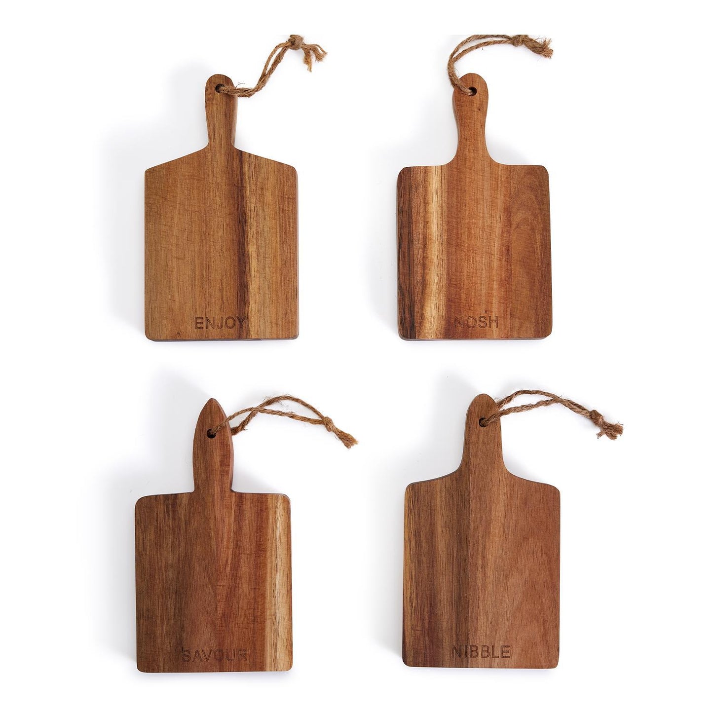 Two's Company Set of 4 Individual Charcuterie Boards