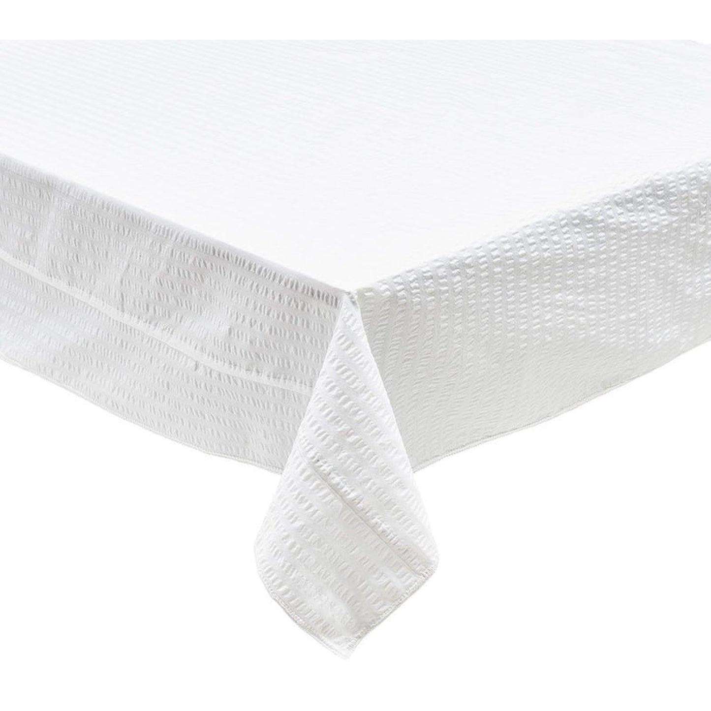 Kim Seybert Tablecloth: Seersucker 58X110, White