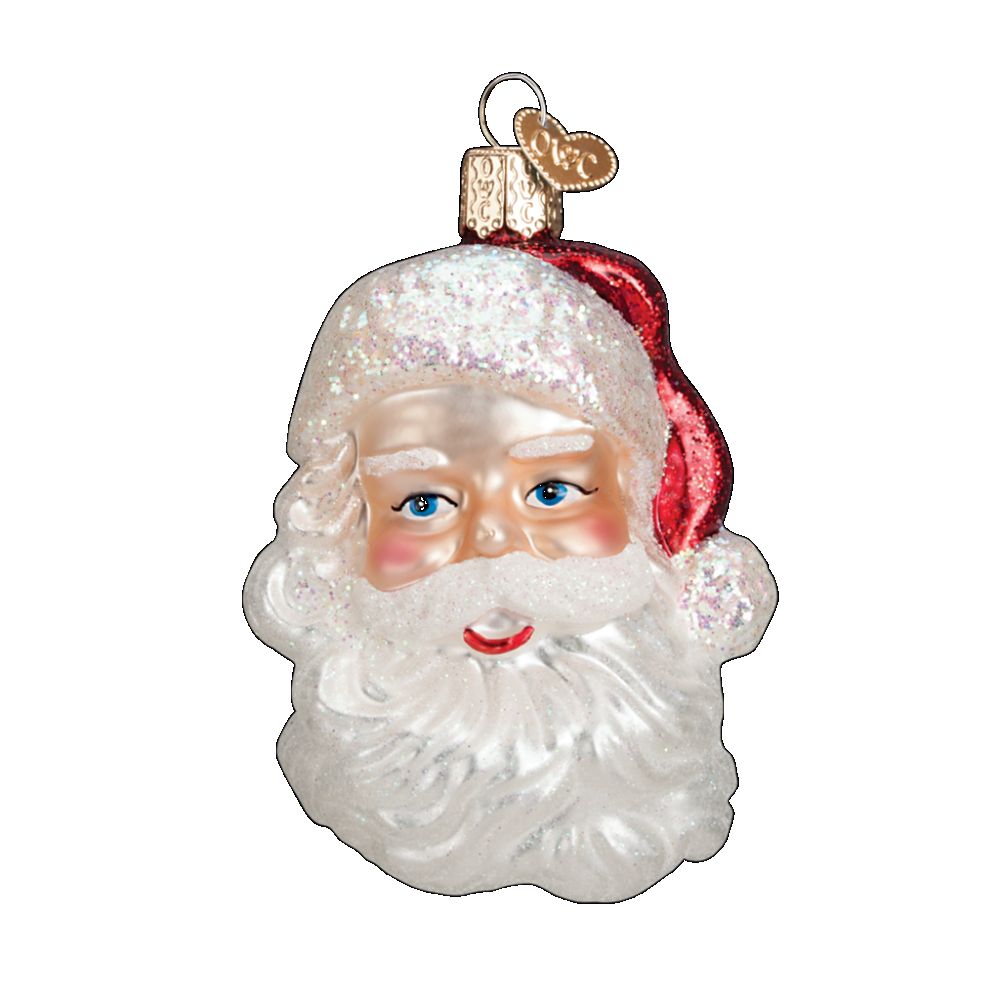 Old World Christmas Mid-Century Santa Head Ornament