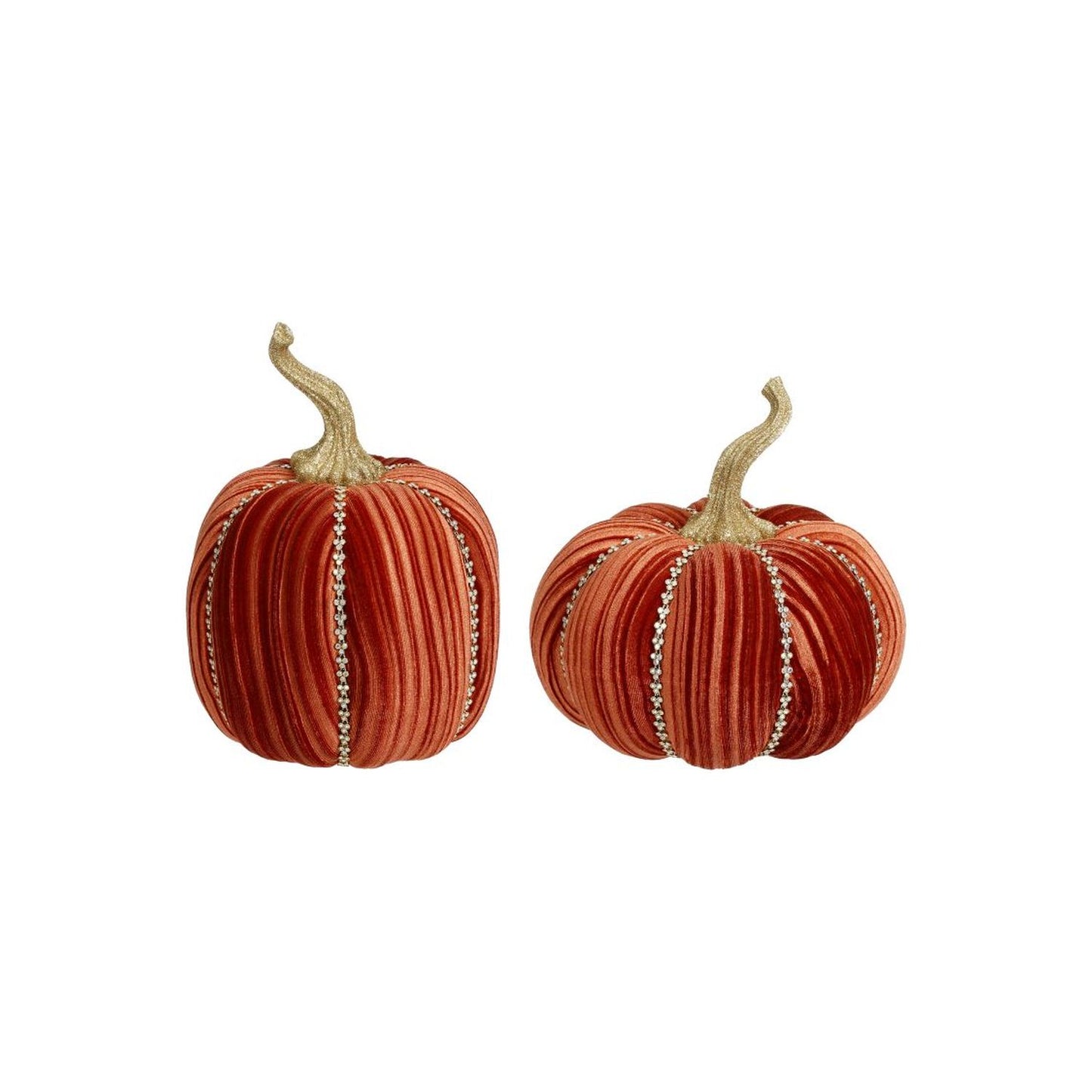 Mark Roberts Fall 2024 Jeweled Pumpkin, Assortment Of 2 - 8-9 Inches