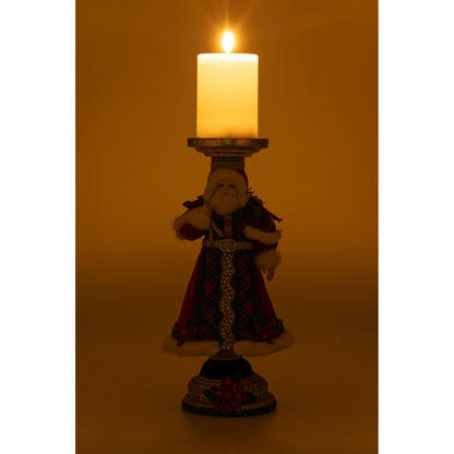 Katherine's Collection 2024 Holiday Magic Santa Candleholder, 13.5-Inch