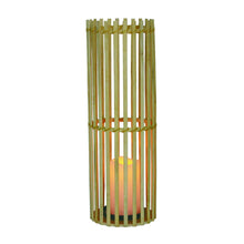 Load image into Gallery viewer, Transpac Bamboo Candle Holder