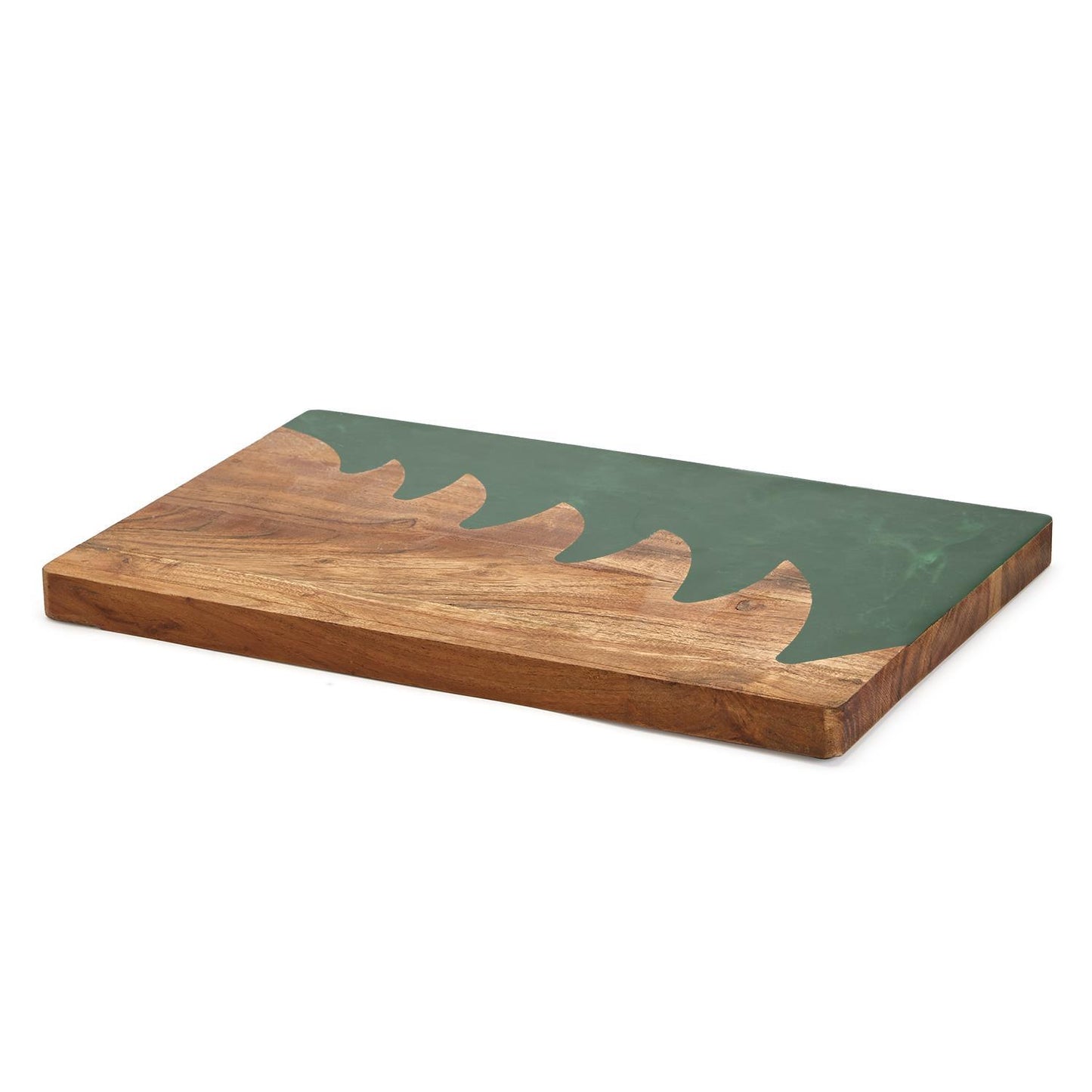 Tree Chic Hand-Crafted Charcuterie Serving Board with Marbled Tree Inlay