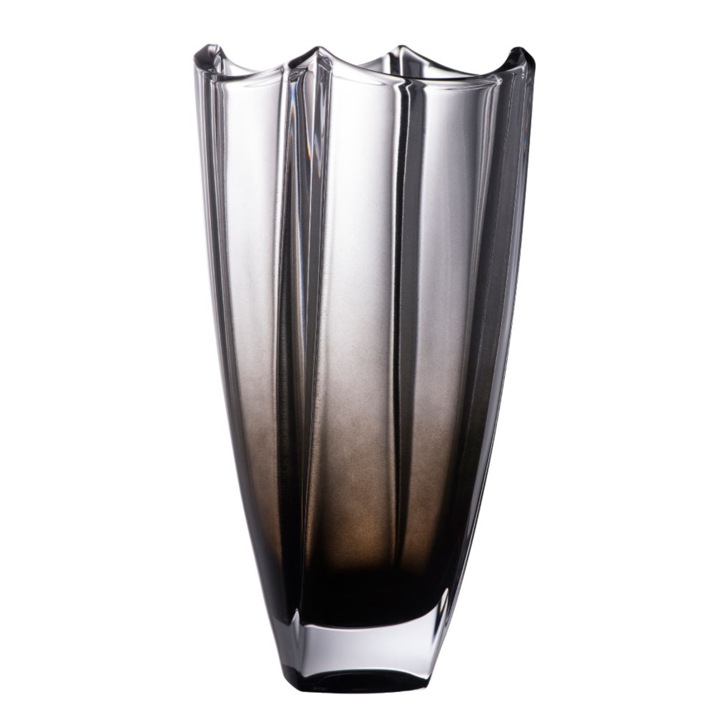 Galway Onyx Dune Square Vase, Clear, Glass