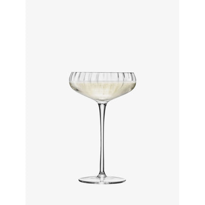 LSA International Aurelia Champagne Saucer 10Oz Clear Optic Set Of 2