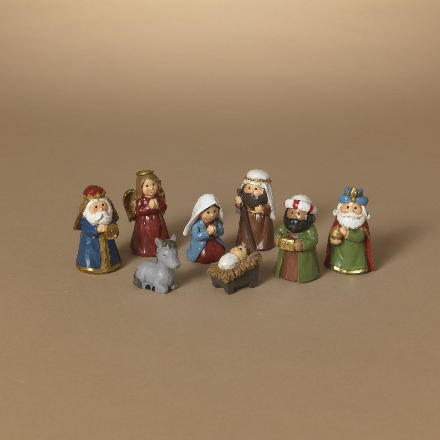 Gerson Company Set of 8 Resin Nativity Figurines