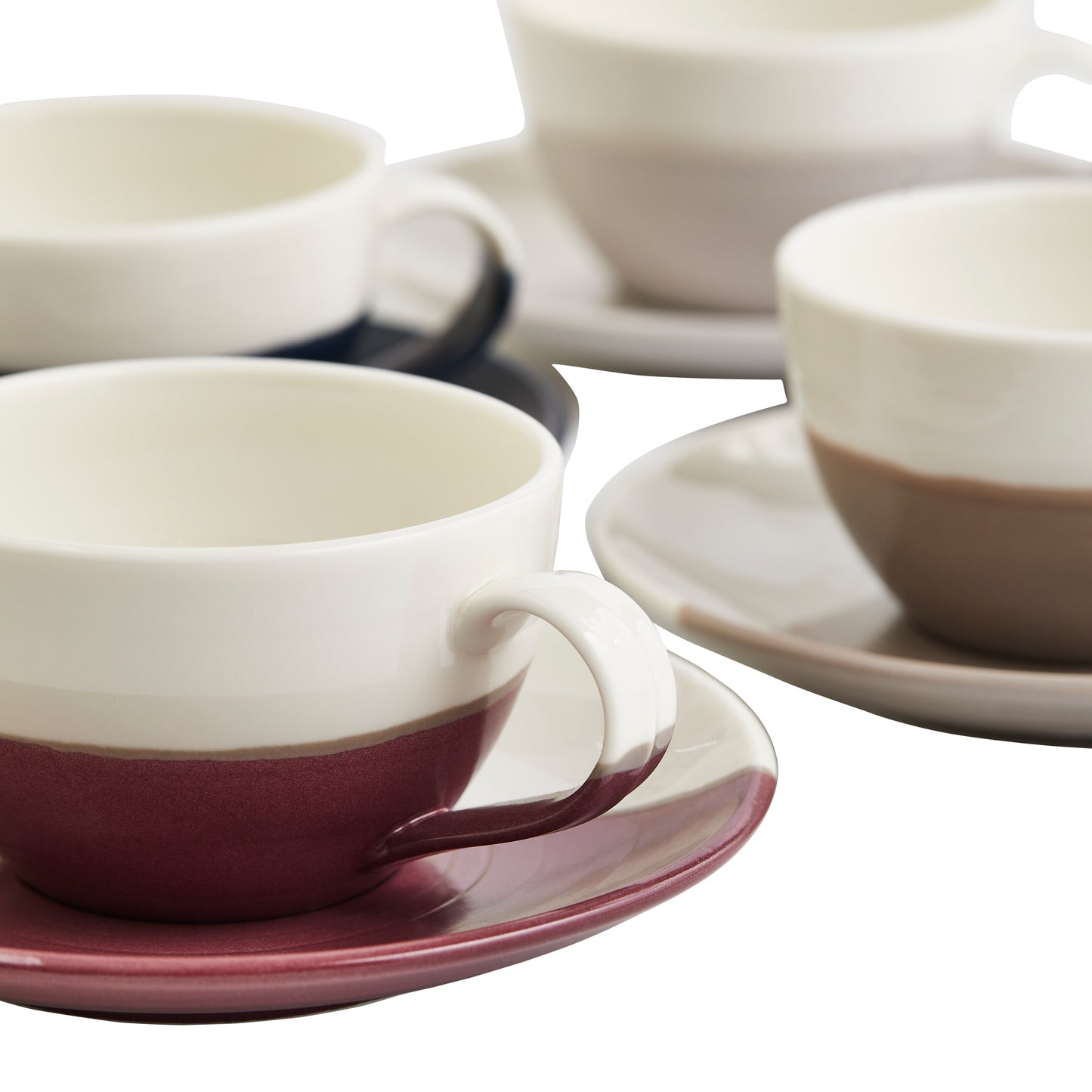 Royal Doulton 1815 Coffee Studio Flat White Cup & Saucer 5.5floz, Set of 4