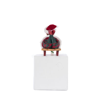Holiday Magic 2024 Laying Elf With Giftbox Stocking Holder, 7-Inch