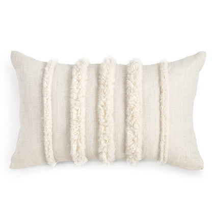 Park Hill Collection Urban Living Texture Stripe Alpaca Wool Lumbar Pillow Cover