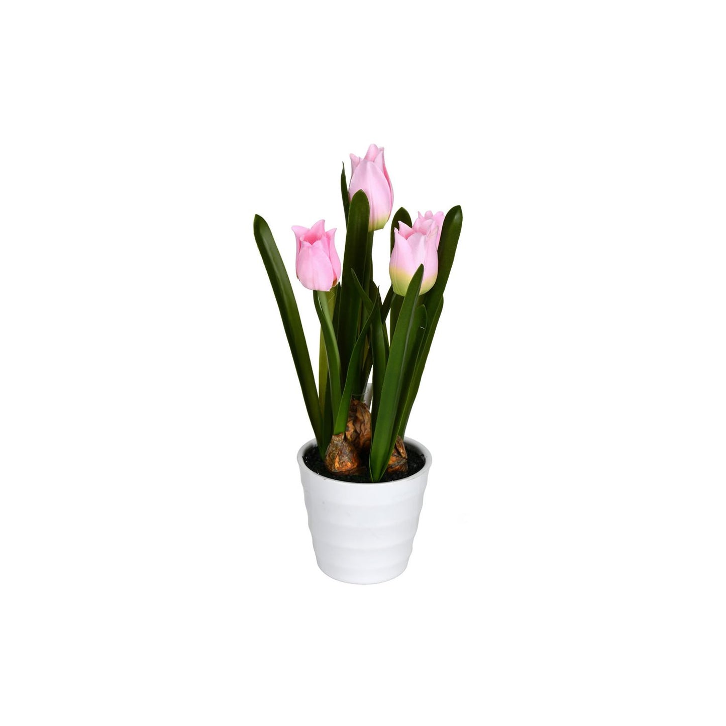 Vickerman 10" Artificial Pink Potted Tulip, Pack Of 2