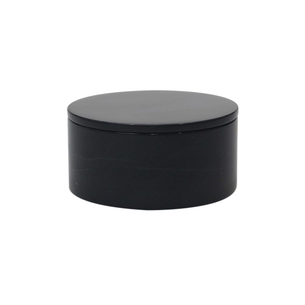 Marble Crafter Eirenne Collection Jet Black Circular Box
