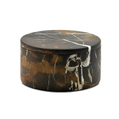 Marble Crafter Eirenne Collection Black & Gold Circular Box
