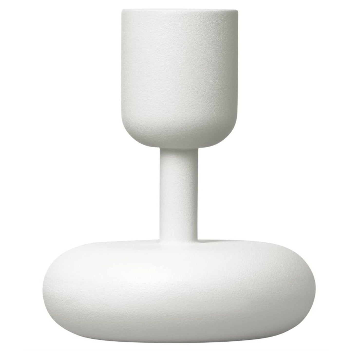Iittala Nappula Candleholder, 3.5X4.25 inches, White