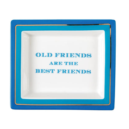 Two's Company "Old Friends Are The Best Friends" Desk Tray in Gift Box
