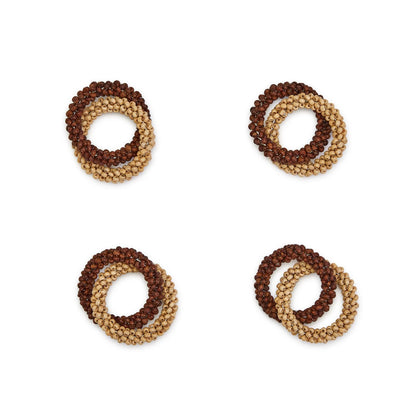 Two's Company Set of 4 Bead Napkin Rings