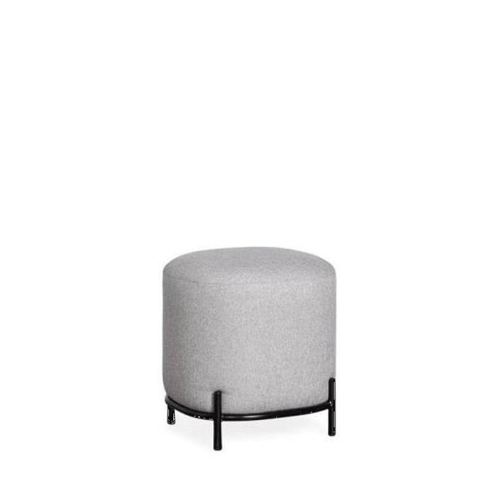 Torre & Tagus Pender Pin Leg Upholstered Stool - Grey, Fabric, 18" x 18" x 17"