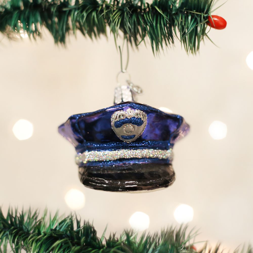 Old World Christmas Police Officer'S Cap Ornament