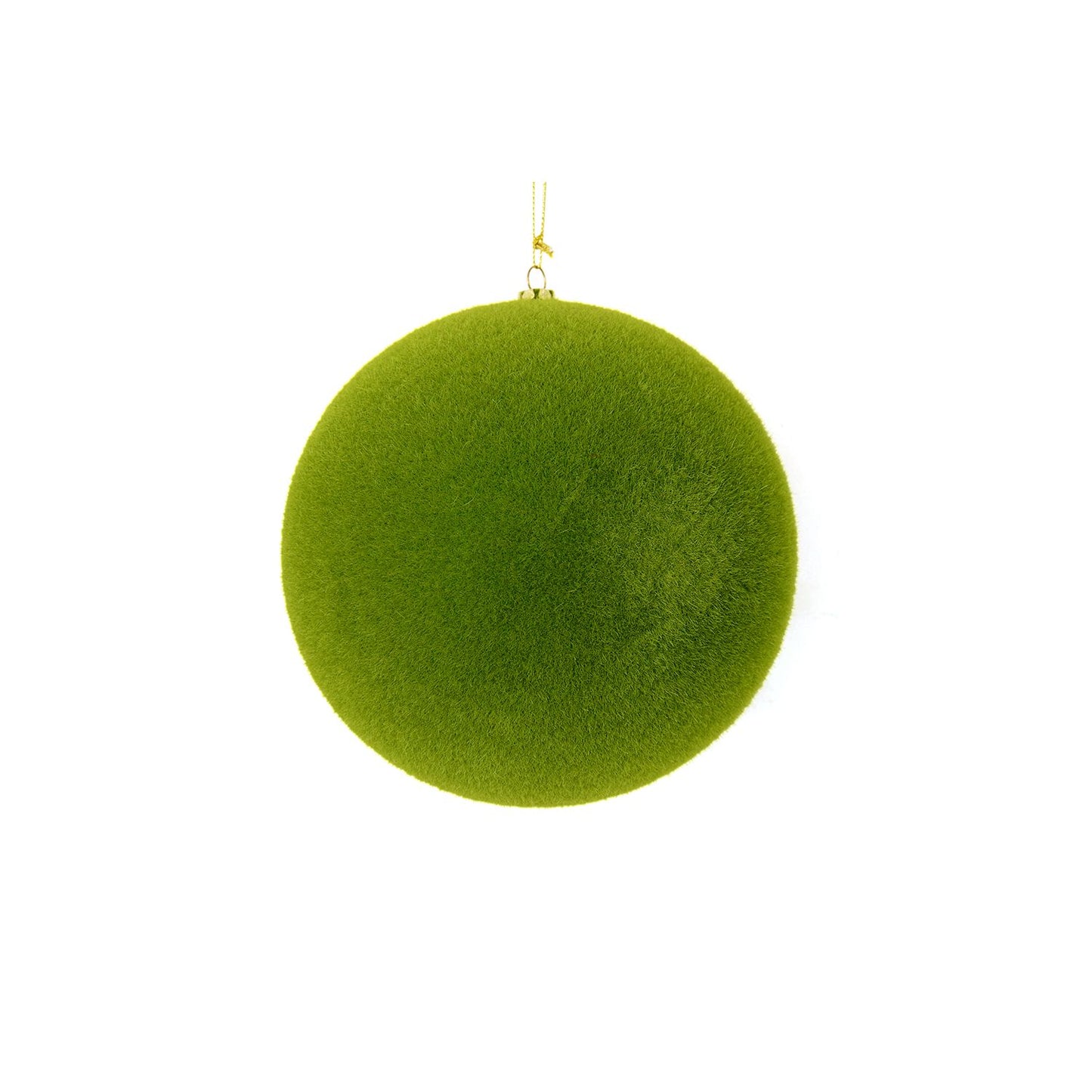 Vickerman 8" Moss Green Flocked Ball Ornament, Plastic