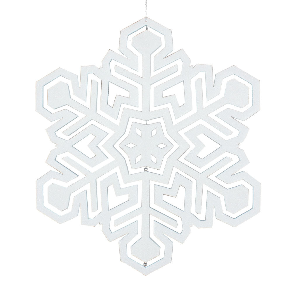Vickerman 17" White 3D Foamboard Glitter Snowflake Christmas Ornament, Plastic