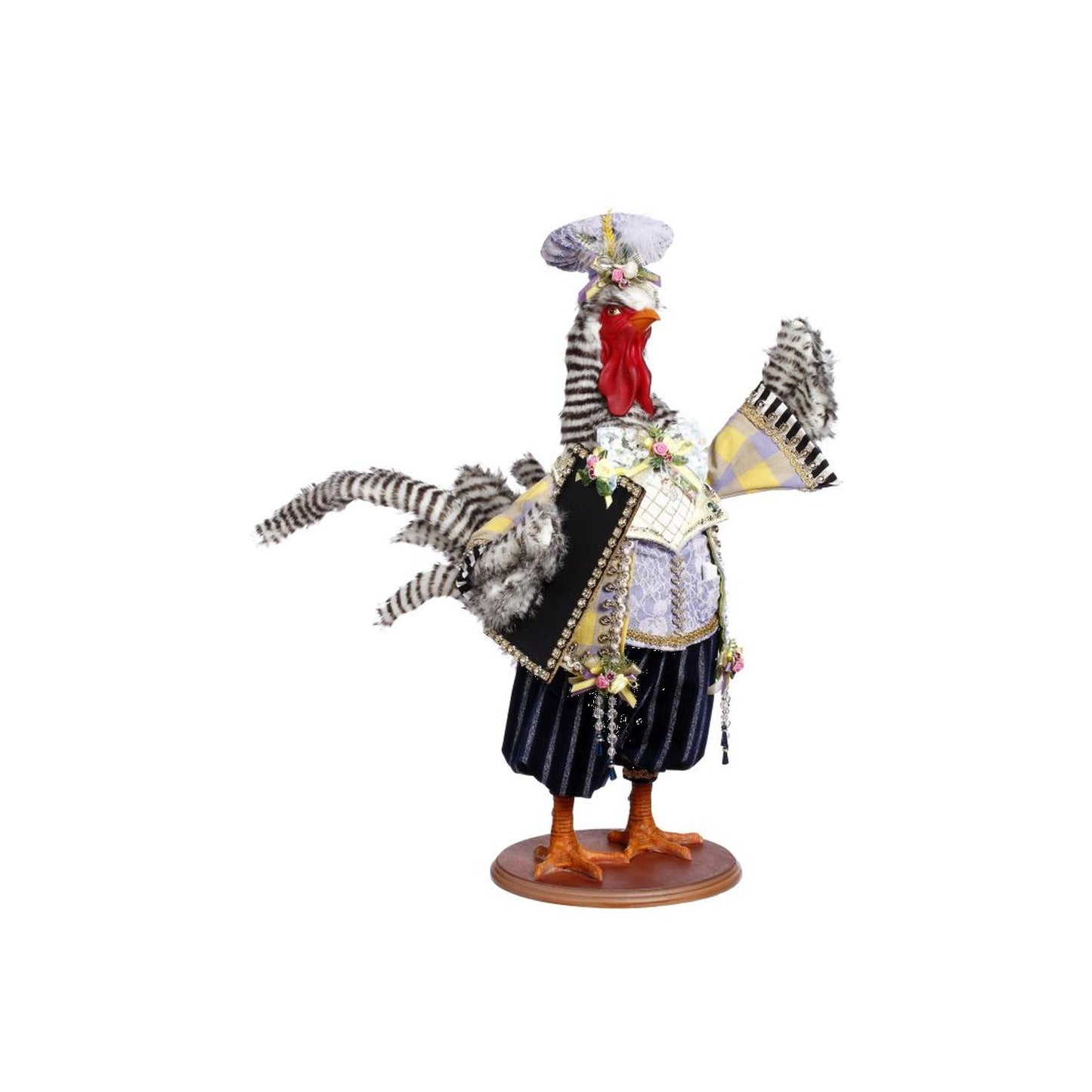 Mark Roberts Spring 2024 French Rooster with Chalkboard Figurine - 26 Inches