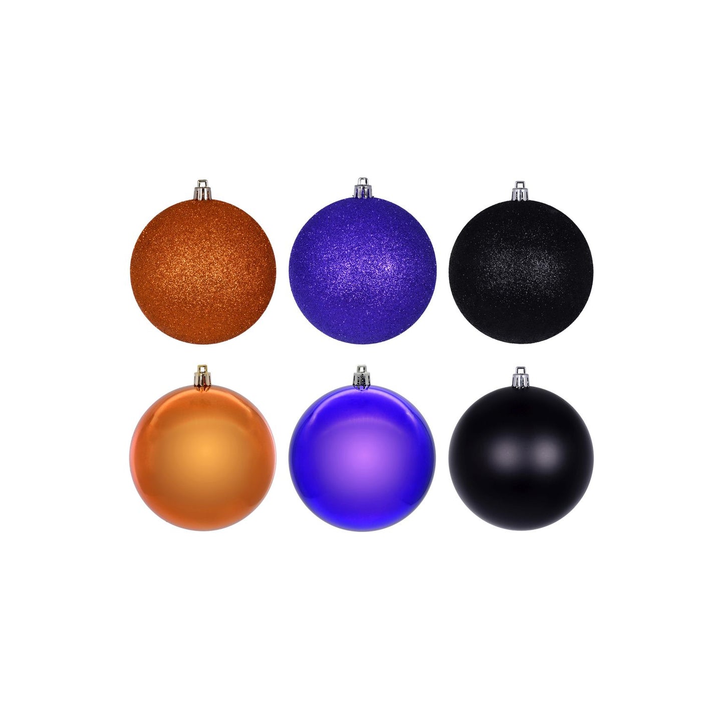 Vickerman 3" Purple, Orange, And Black Ornament Assortment, 12 Per Box