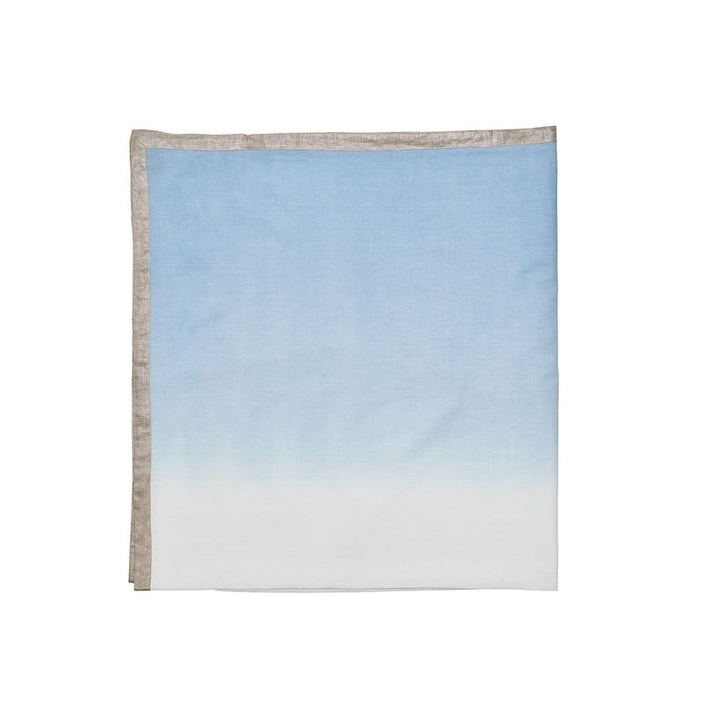 Kim Seybert Table Cloth: Dip Dye 58"X112", White/Periwinkle