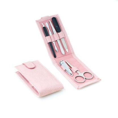Bey Berk 6 Piece Manicure Set In Lite Light Pink Case