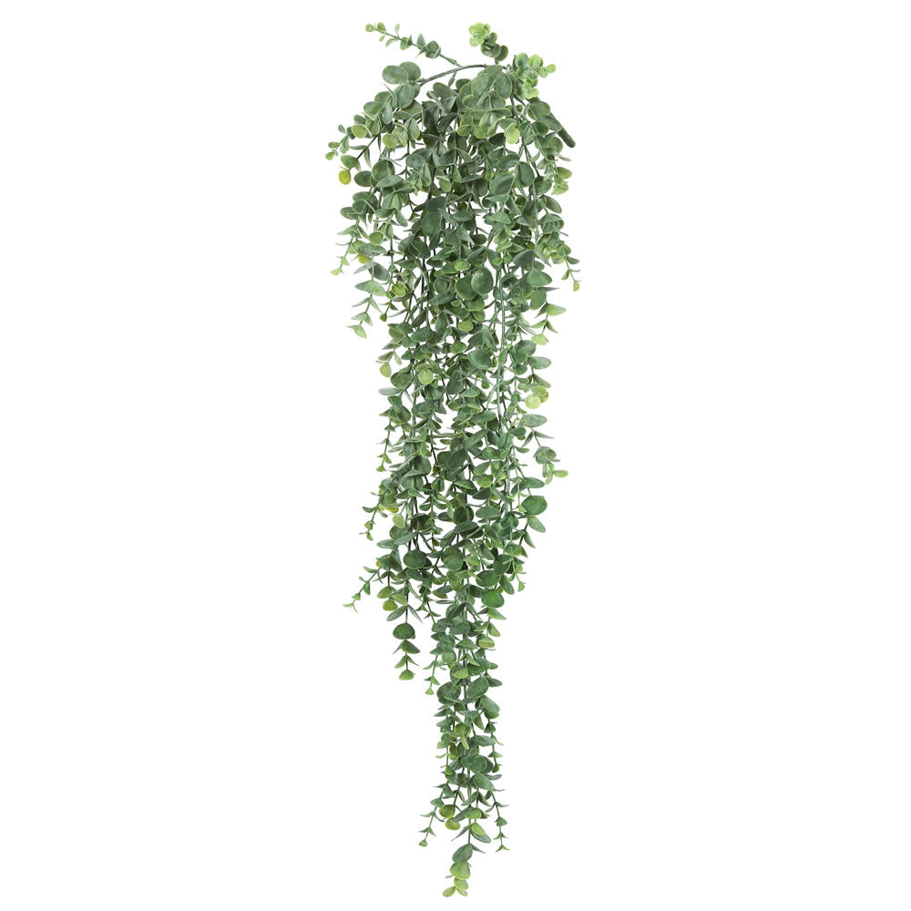 Vickerman 32" Artificial Green Hanging Mini Leaf Eucalyptus Bush, 2 per Pack