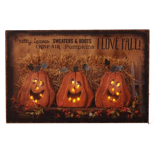 Your Heart's Delight Canvas Print - I Love Fall - Twinkling Led, Wood