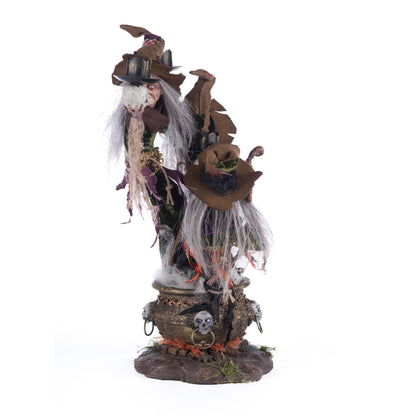 Broomstick Acres 2024 Witches Candle Holder, 17.5-Inch Table Top