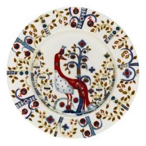 Iittala Taika Plate, Flat 8.75 inches, White, Porcelain