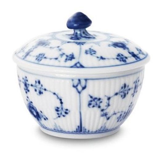 Royal Copenhagen Blue Fluted Plain Sugar Bowl, Porcelain