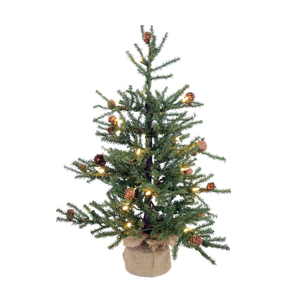 Vickerman Carmel Pine Artificial Christmas Tree, Clear Dura-Lit Lights