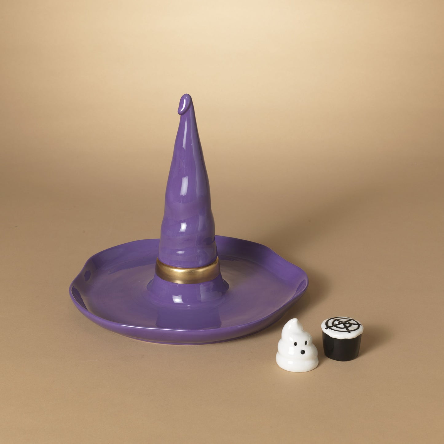Gerson Company 13.5"D Dolomite Halloween Witch Hat Tray